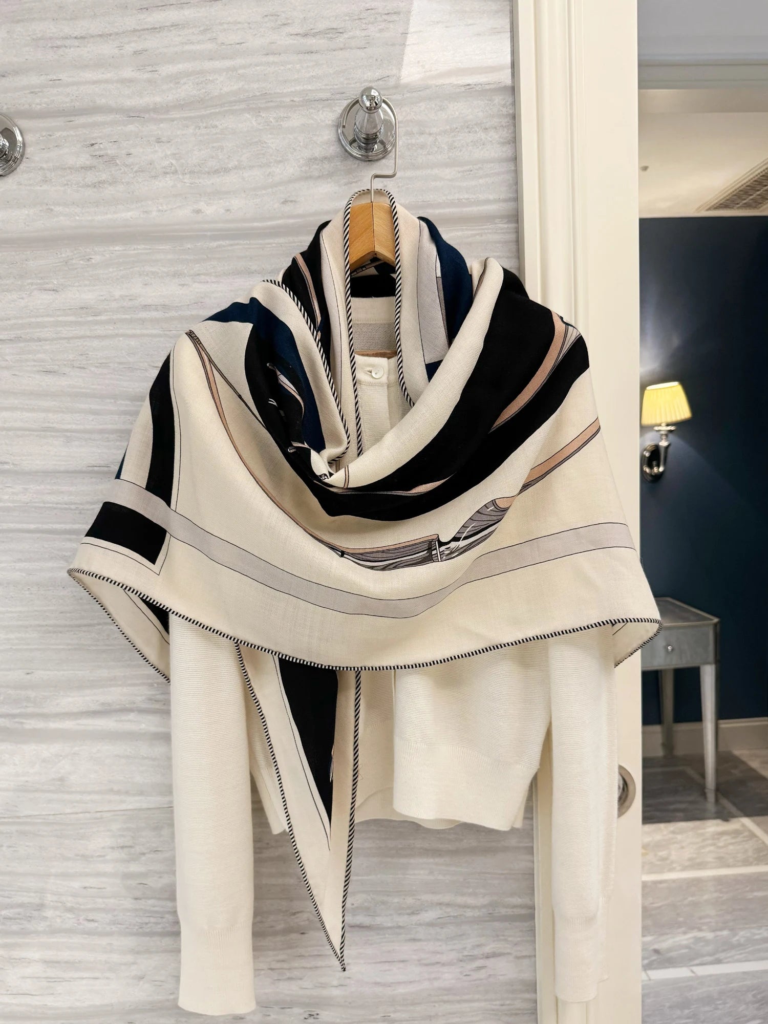 Triangular Shawl Winter Warm Scarf Women Large Scarves Hems Rolled Shawls Mother Christmas Gift