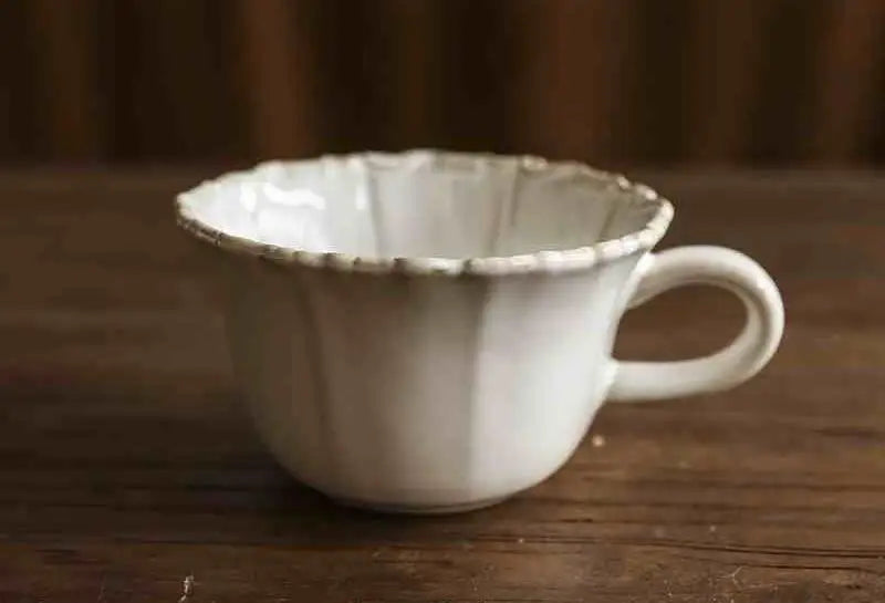Vintage Ceramic Tableware Set Household Relief Pattern Breakfast Soup Bowl Restaurant High Quality Western Dessert Plates