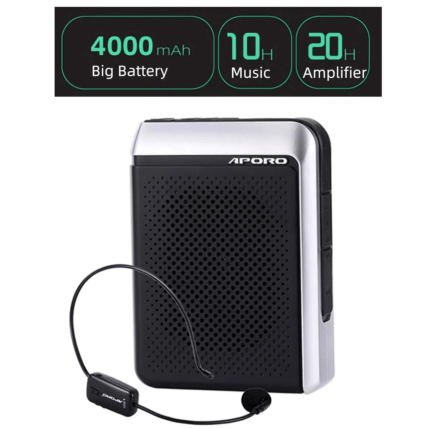 T18 Amplifier 30W 2.4G  Wireless Microphone Bluetooth 5.0 Speaker College Teacher School Tour Guide Portable FM Radio