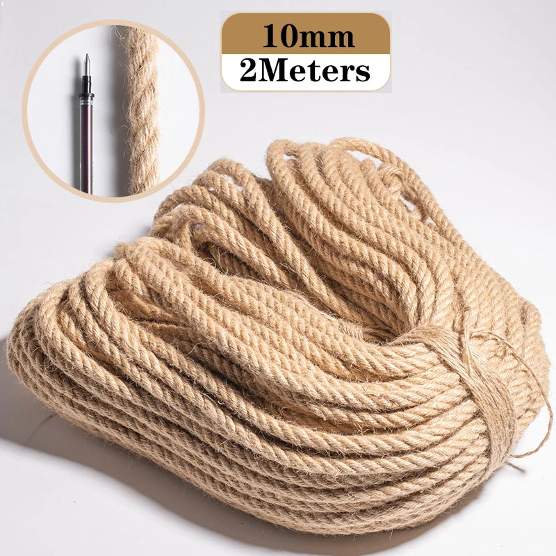 Natural Vintage Jute Rope String 1/2/3/4/5/6/8/10mm DIY Jute Cord  Twine Ribbon Crafts Sewing Handwork Gift Wrap Home Decoration