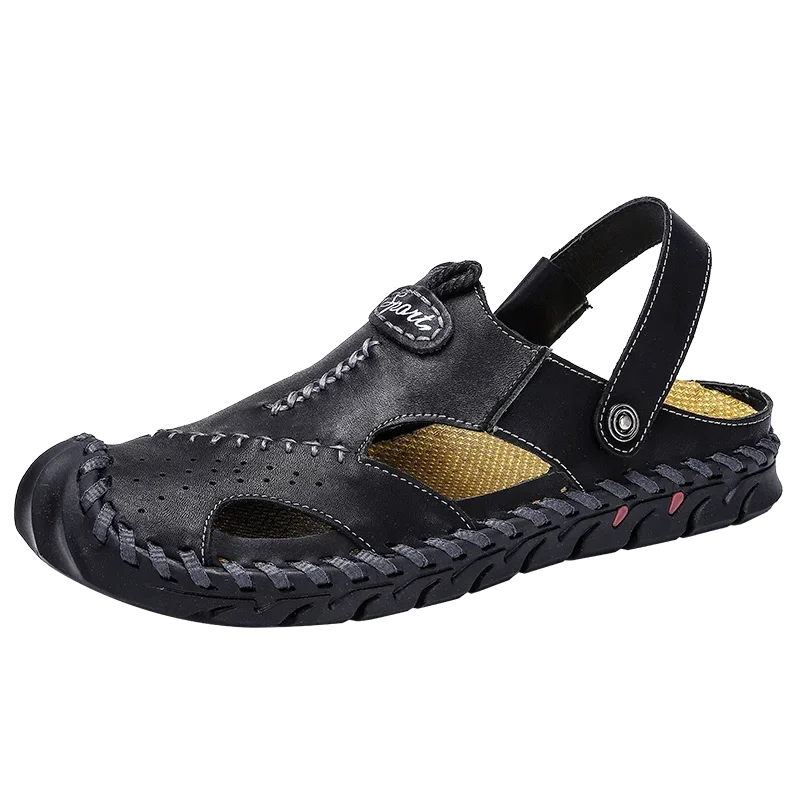 Genuine Leather Sandals Men's Comfortable Slipper Summer Man Sandals 2024 Trending Man's Leather Sandal Designer Men's Shoes