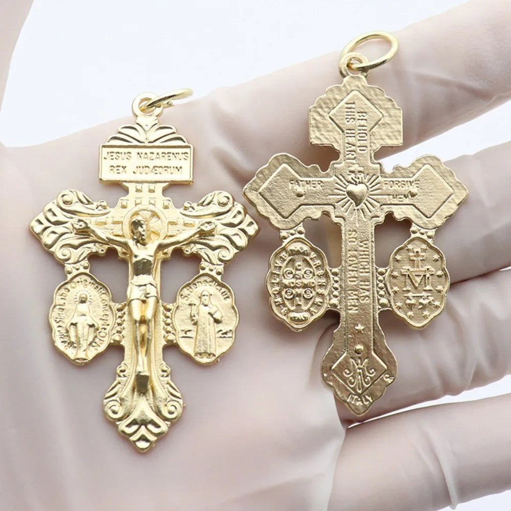 1/3/6PCS Alloy Catholic Crucifixes Multipurpose Catholic Things Meaningful Pardon Crucifix High Quality Crosses for Rosarie