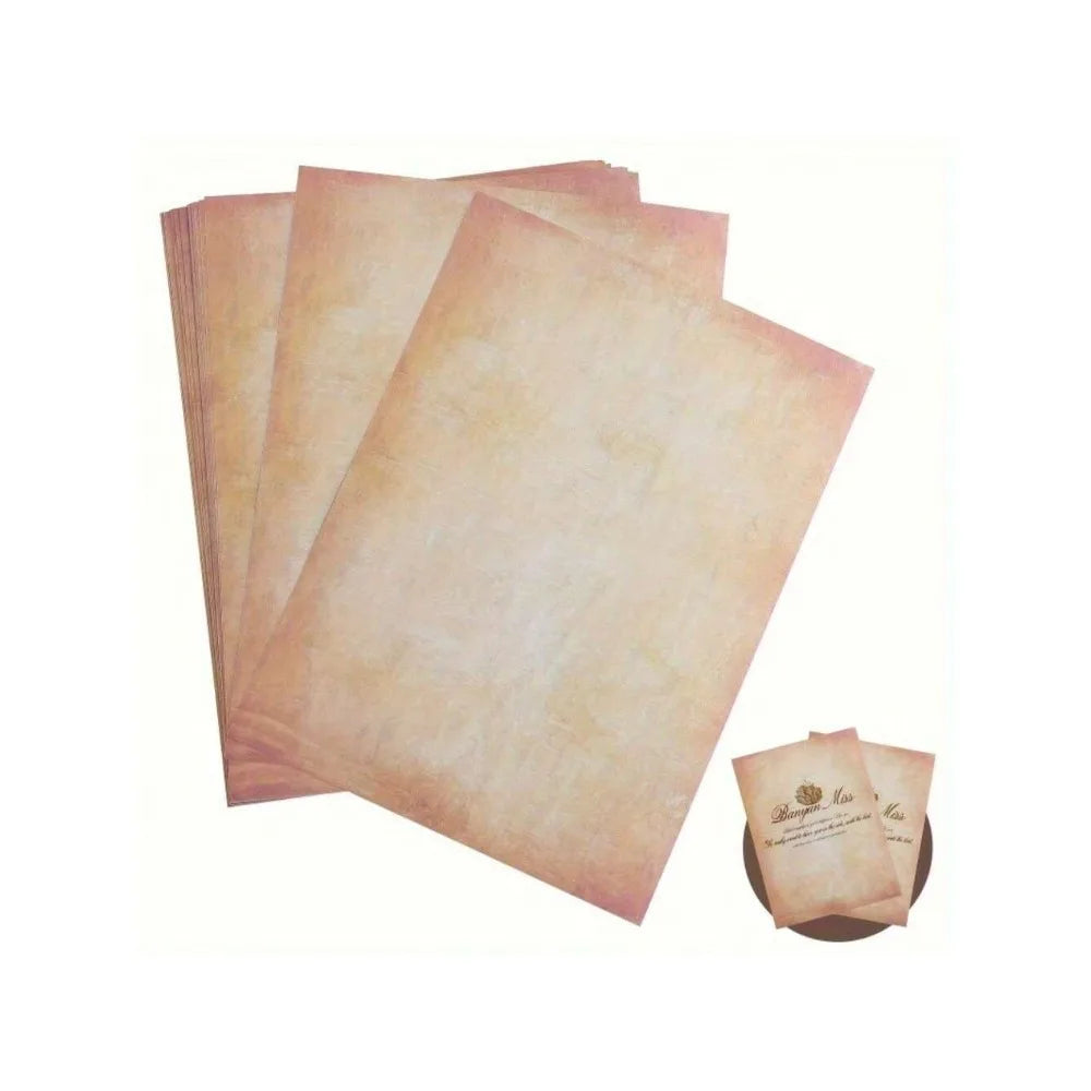 20 Sheets Vintage Parchment Paper - Antique Style Stationery For Inkjet & Laser Printers, Handwriting