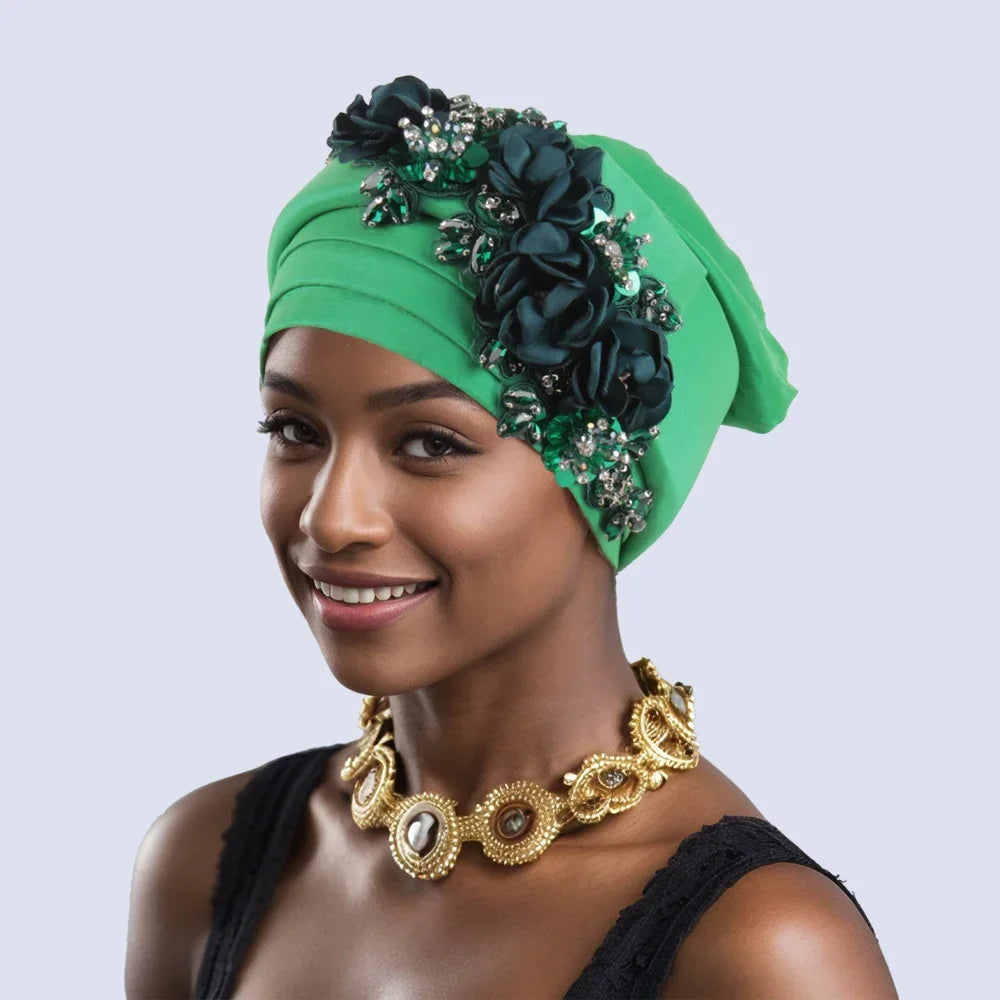 Gele Headtie Already Made African Head Wraps for Women Turban Femme Gelee Nigerian Aso Oke Bonnet Femme Diamonds Headtie 2025