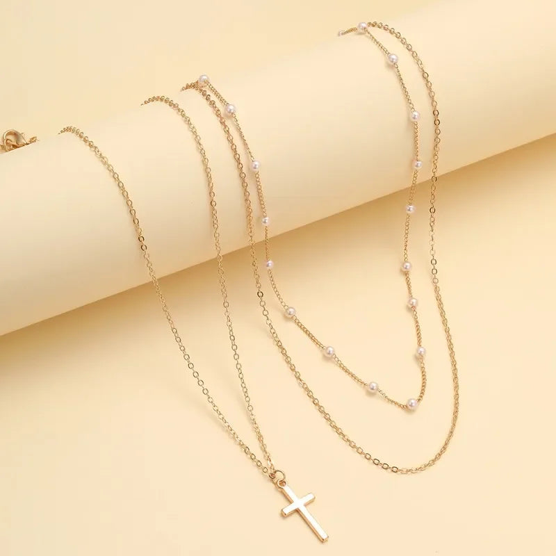 Vintage Bohemian Multilayer Minimalist Necklace for Women Stick Pendant Link Chain Necklace Collarbone Collares Fashion Jewelry