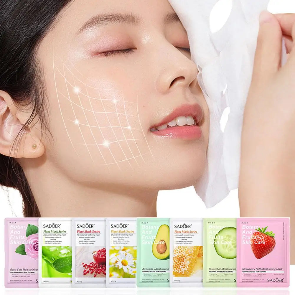 1PC Natural Plant Face Mask Beauty Skincare Masks Moisturizing Deeply Hydrating Facial Mask Face Care Cosmetics