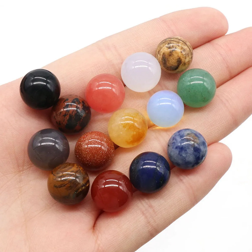 12MM Lapis Lazuli Round Beads for DIY Making Jewelry NO-Drilled Hole Loose Healing Energy Natural Cute Stone Crystal Sphere Ball