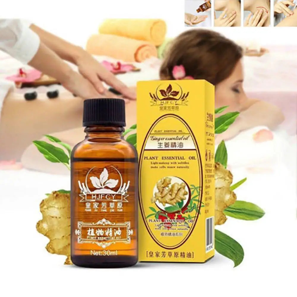 30ml Ginger Essential Oil Natural Plant Therapy Massage Lymphatic Drainage Incense Essential Oil