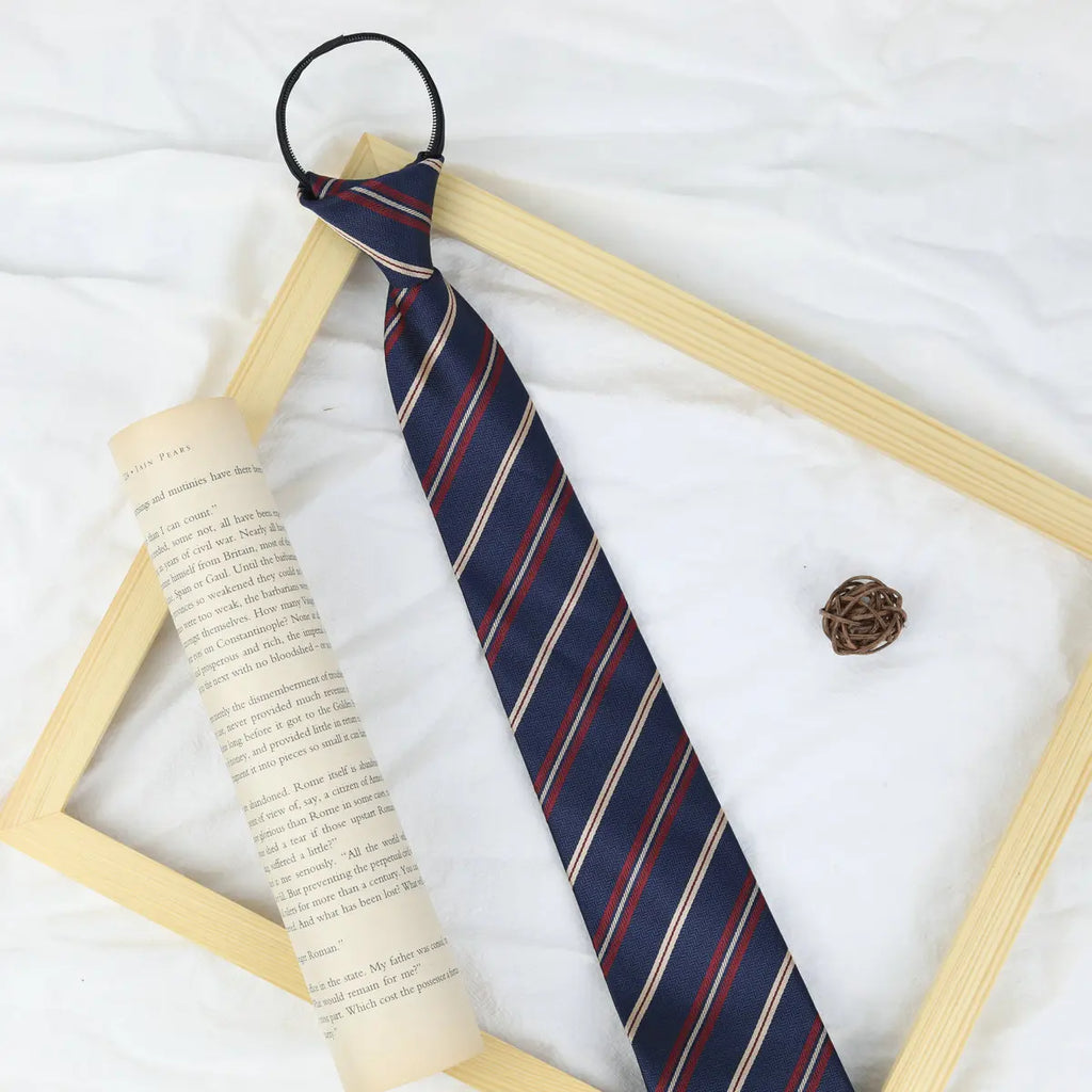 Japanese JK Men Tie Female Clothes Accessories Decorate Student Uniform Bow Tie Hand College Style Red Striped Ties for Girls