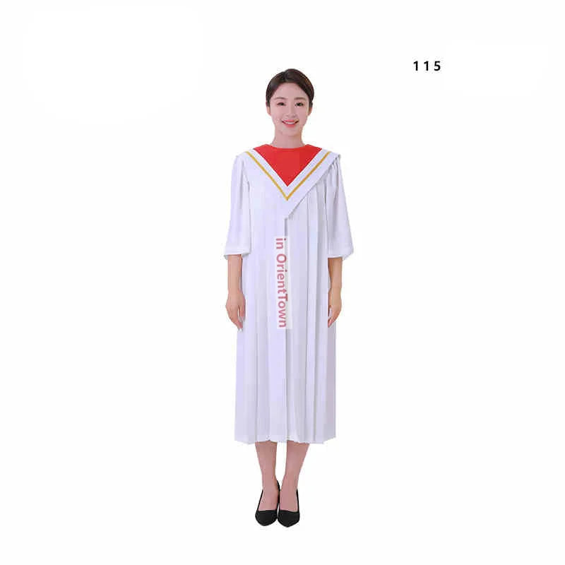 Loose High-end Robe Choir Hymn Dress Group Clothing Standard Christian Church Clergyman Attire Jesus Class Service Wear  JT013
