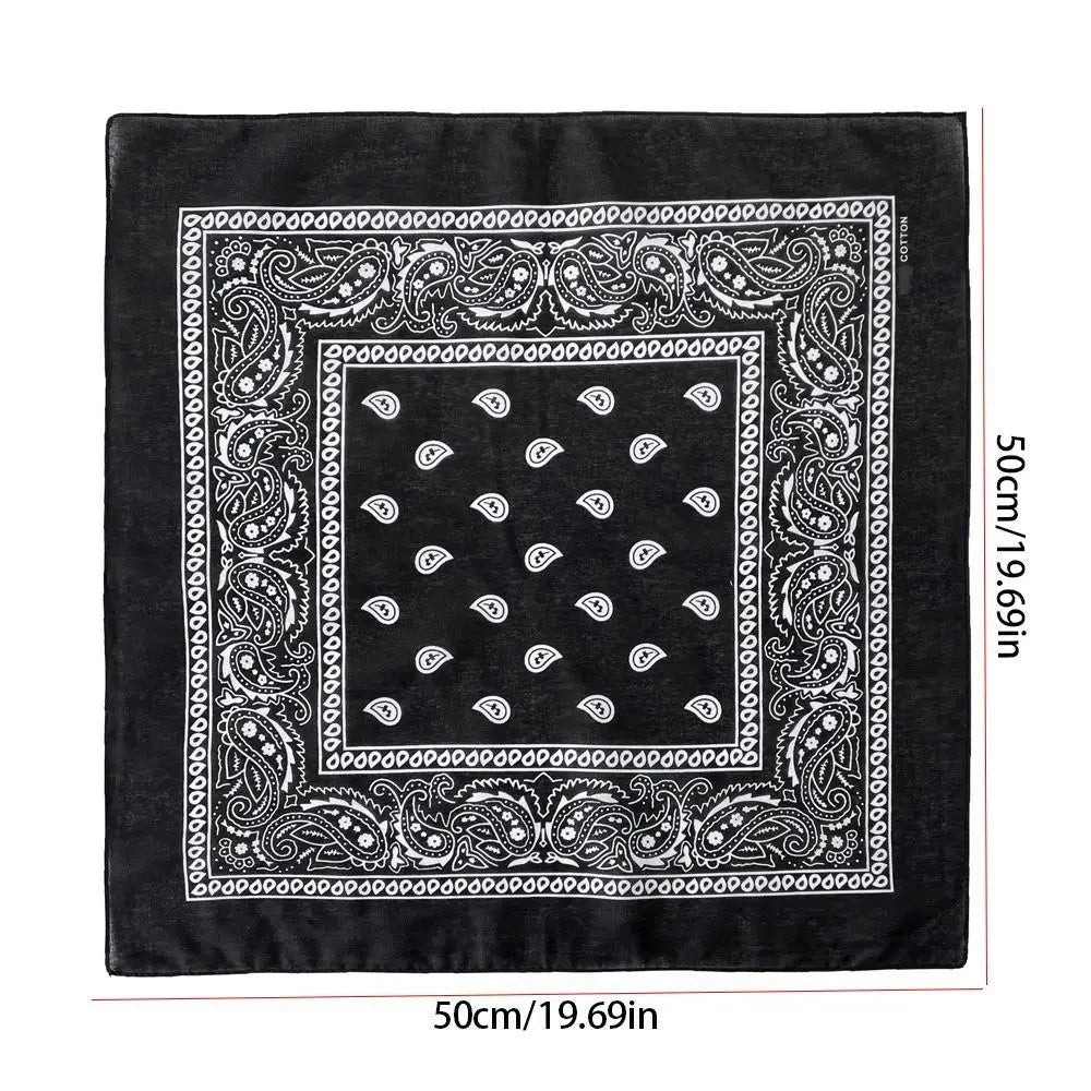 Headband Small Square Scarf Triangle Scarf Hip Hop Cashew Nut Print Scarves Scarf Hair Band Cotton and Linen Printed Silk Scarf