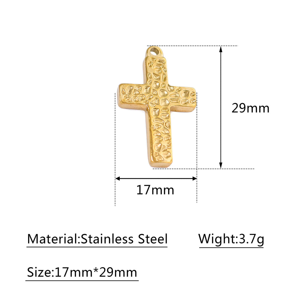 3pcs Stainless Steel Fashion Jesus Crosses Charm For DIY Necklace Earrings Pendant Jewelry Making Accessories Supplies Wholesale