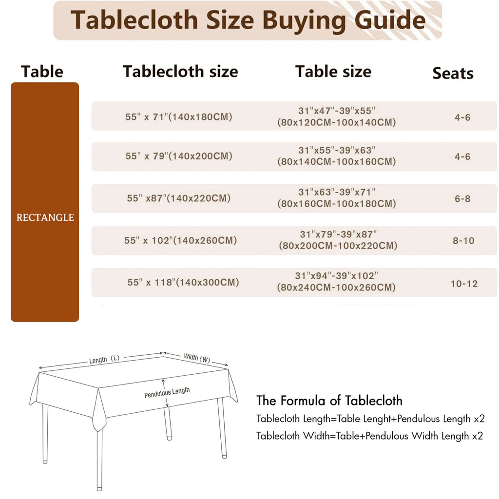 Battilo Linen Cotton Tablecloth Round Rectangular Table Cloth Waterproof Table Cover for Dining Coffee Table Kitchen Decoration