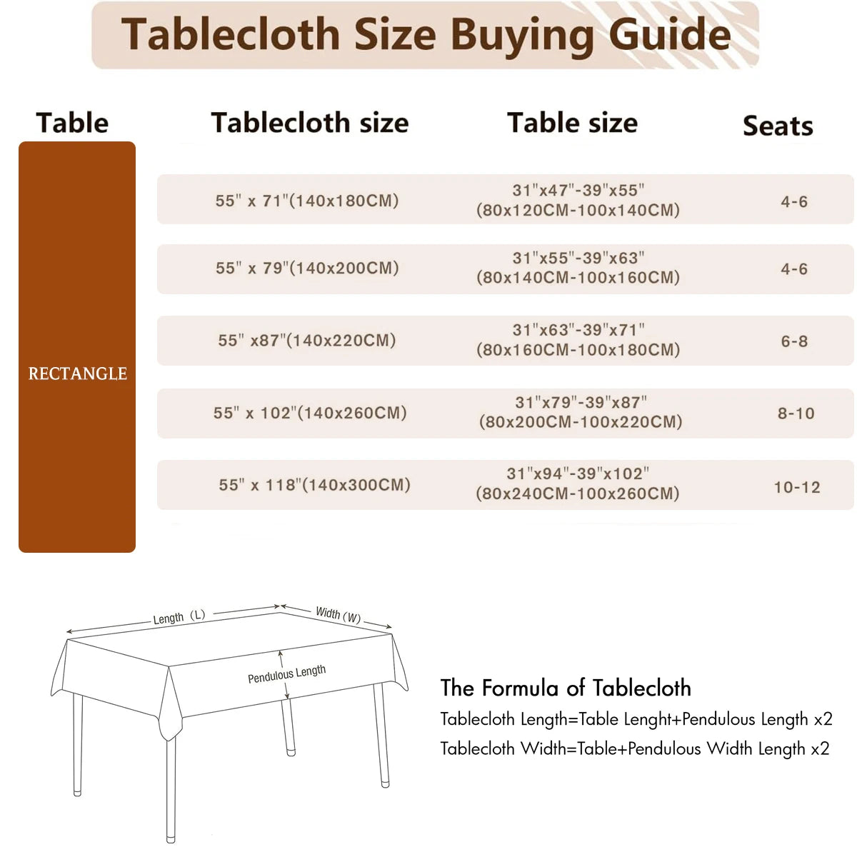 Battilo Linen Cotton Tablecloth Round Rectangular Table Cloth Waterproof Table Cover for Dining Coffee Table Kitchen Decoration