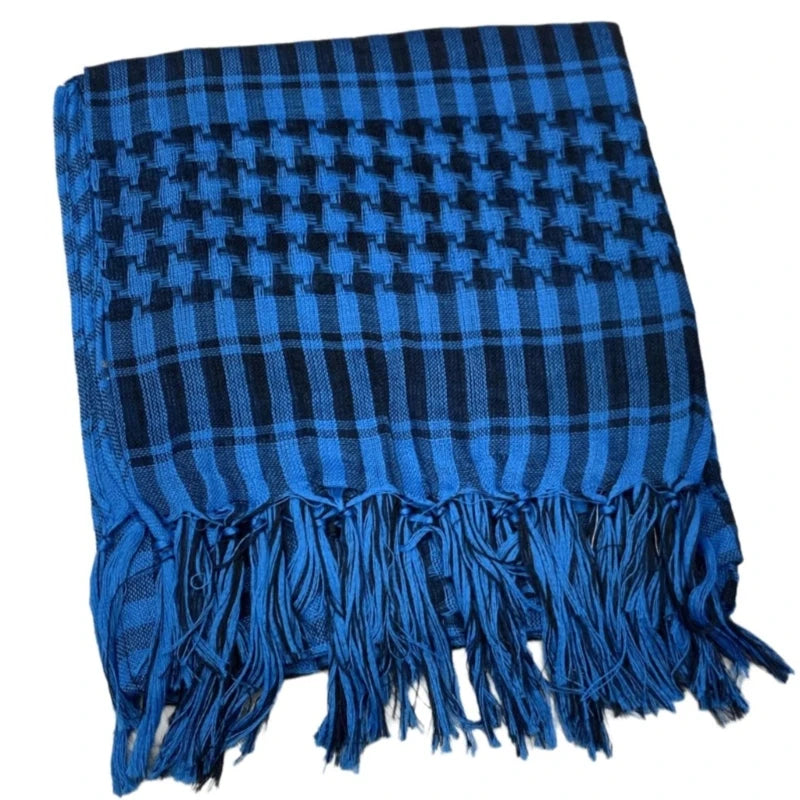 Classical Headwrap Shemagh Scarf for Sun Protections Arab Keffiyeh Headscarf Arabian Dubai Headcover Ethnic Hijab Shawl