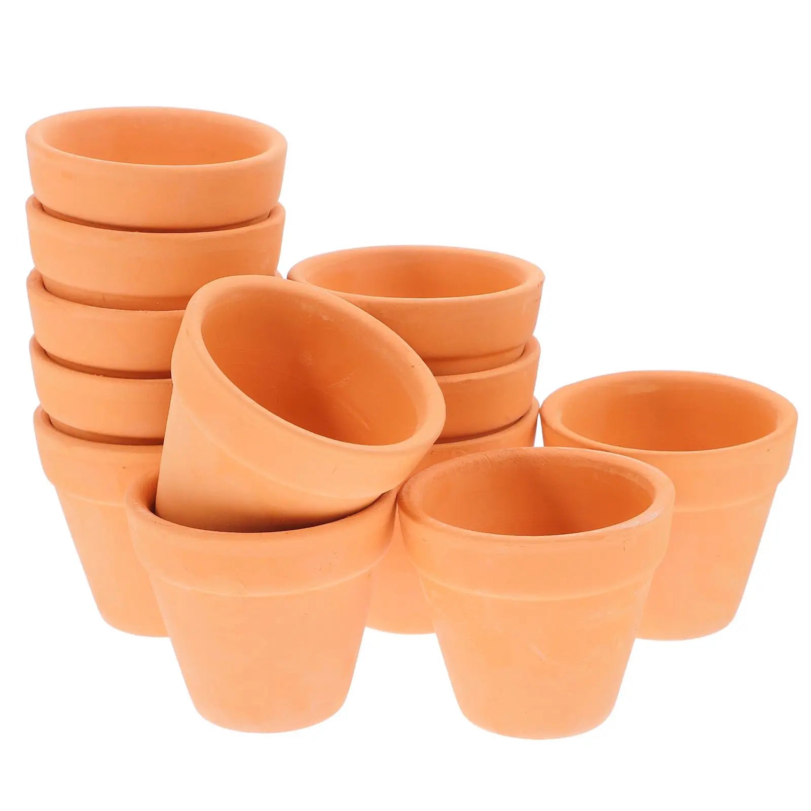 12 Pcs Mini Clay Pots Terracotta Planter Flower Pots Small Pots Plants Ceramic Mini Pots Clay Pots For Plants Garden Supplies