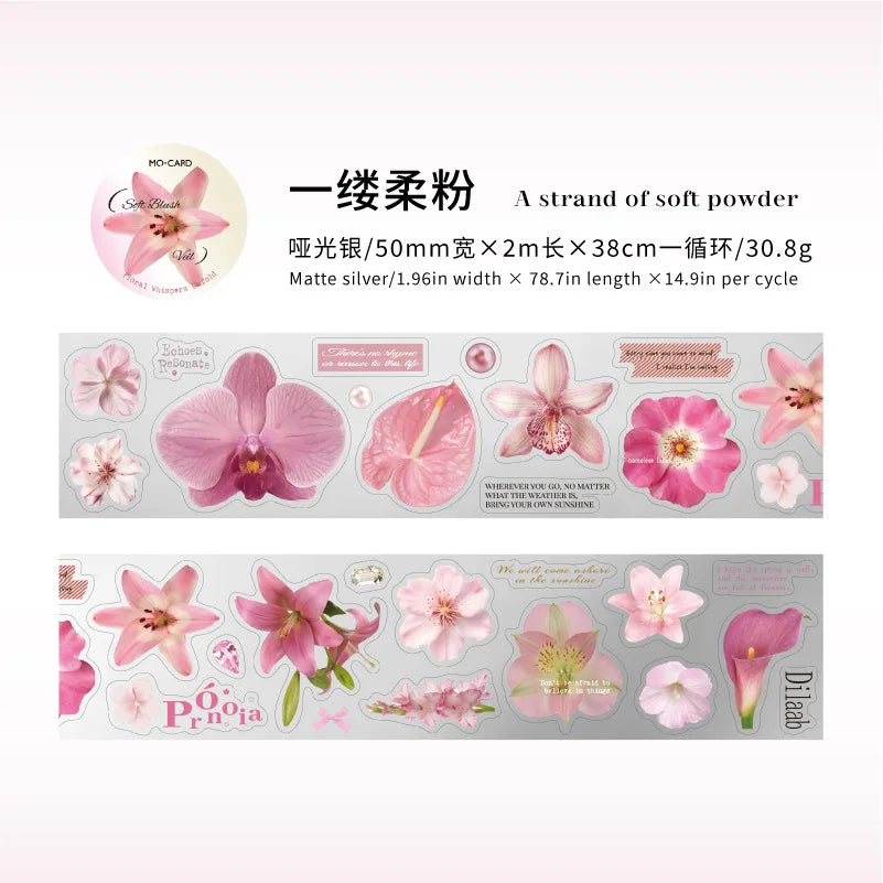 1pcs/lot Decorative Adhesive Tapes Flower meaning to be continued Junk Journal Japanese Masking Scrapbooking Stickers