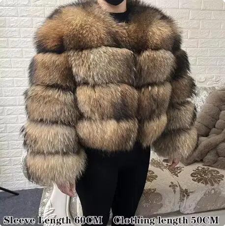 2024 new natural fur premium luxury winter real fur coat