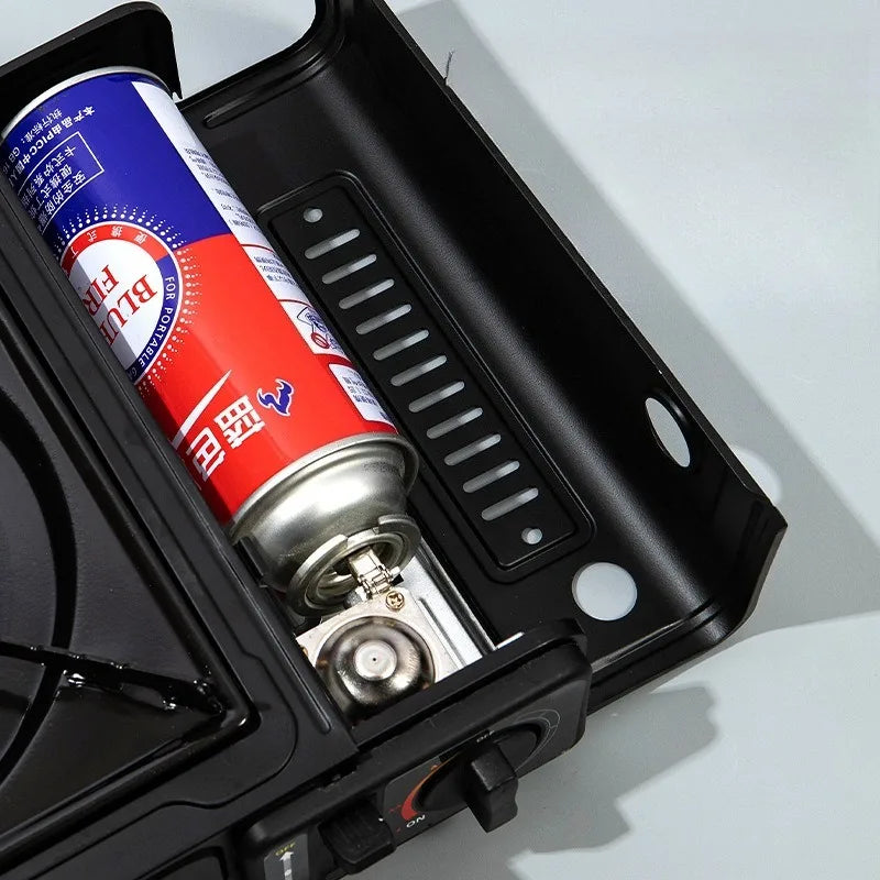 Portable outdoor gas stove, gas stove, commercial camping stove set, household windproof cookware