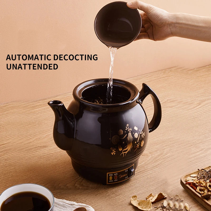 2025 new Clay Pot for  Chinese medicine decoction fully automatic household plug-in multifunctional 3L ceramic decoction pot