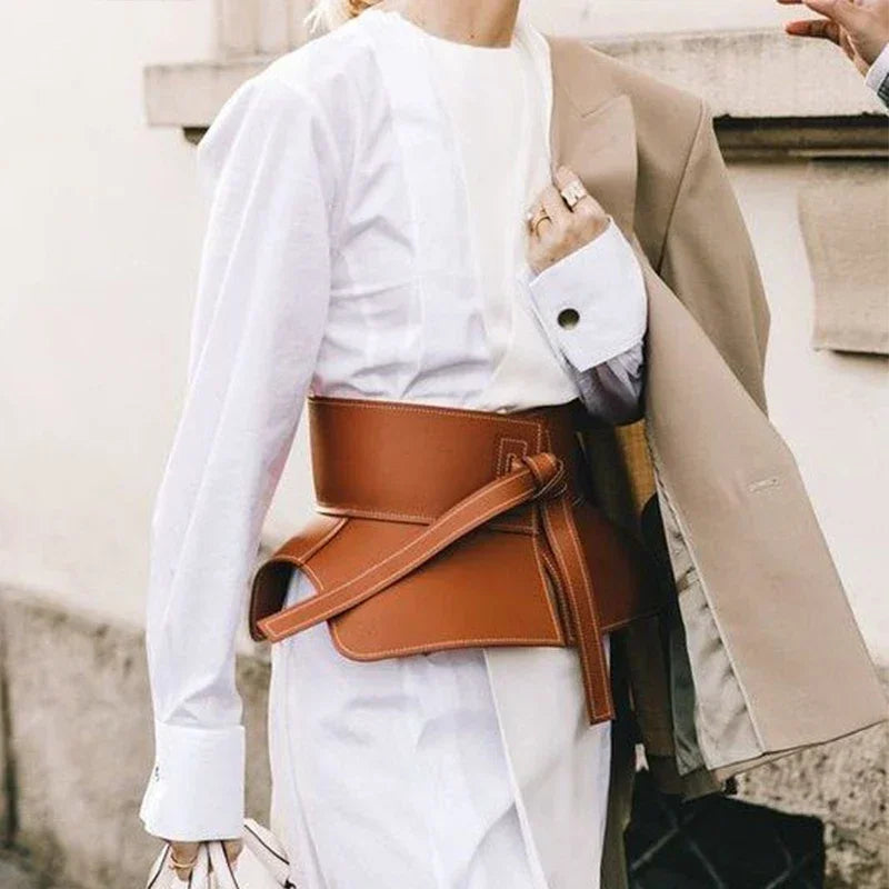 Knot Ultra Wide Girdle Waistband Women Lace Skirt Fashionable Decoration Tie Up Waist Closure Dress Versatile Accessories