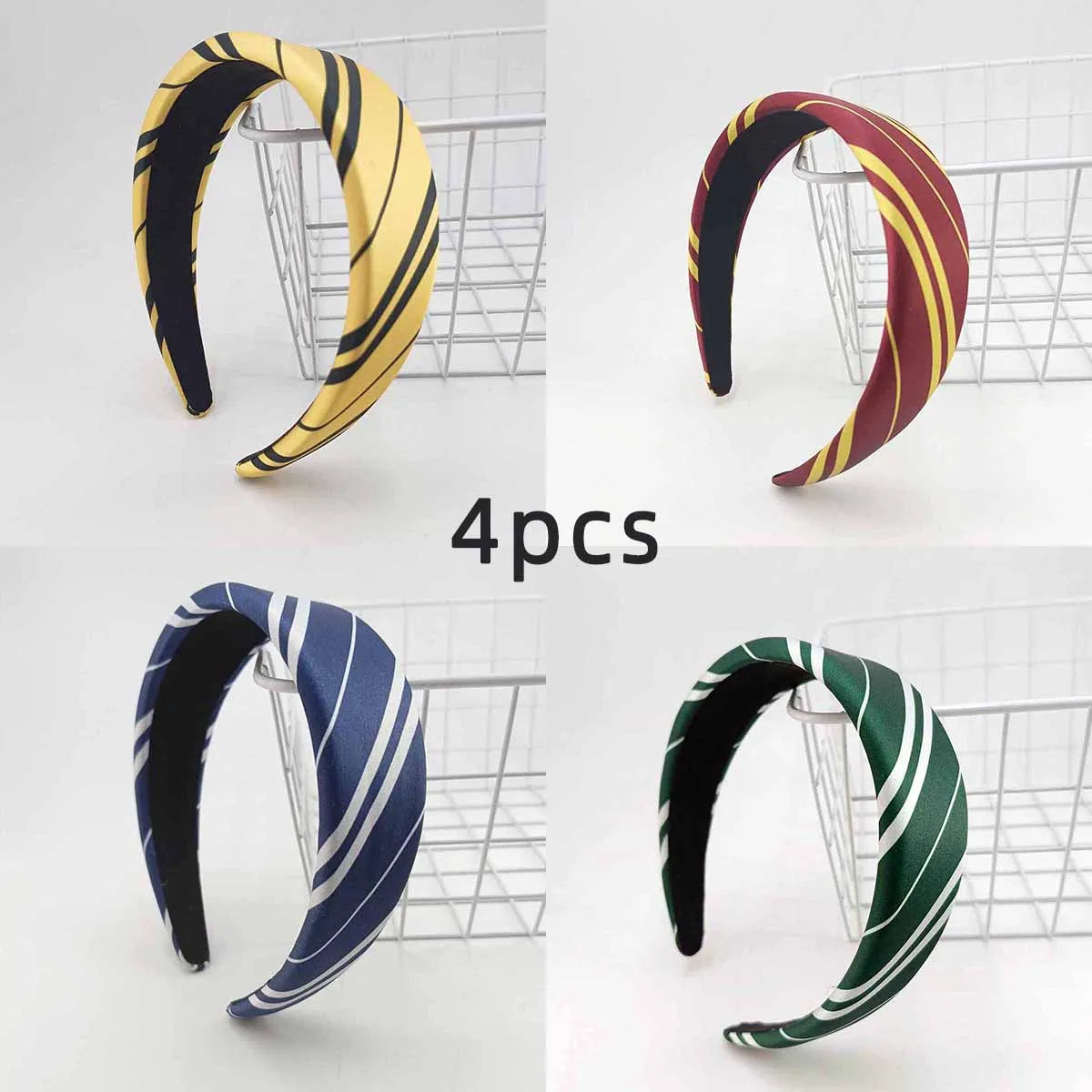 1/4 PCS Magic College Wizard Slytherin Costume Cosplay Style Vintage Hair Hoop Striped Girls Silk Headband Accessories