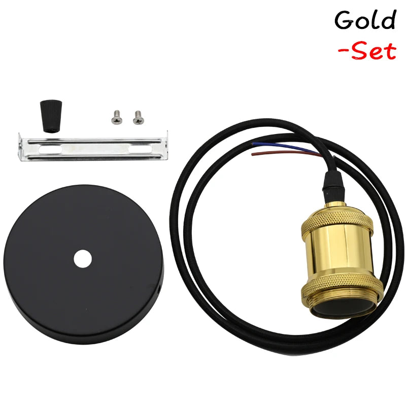 Vintage Retro Edison Lamp Pendant light E27 Socket Pendant lights Screw Bulb base Aluminum Light Industrial Retro Lamp Holder