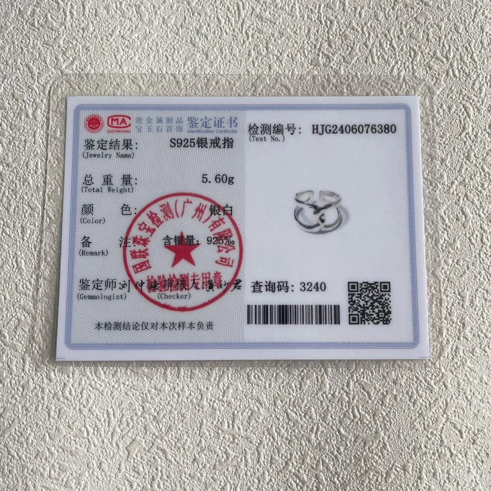 925 Sterling Silver Simple Retro Cross Lines Rings For Women Geometric Fashion Smiple Open Handmade Allergy Party Jewelry Gift