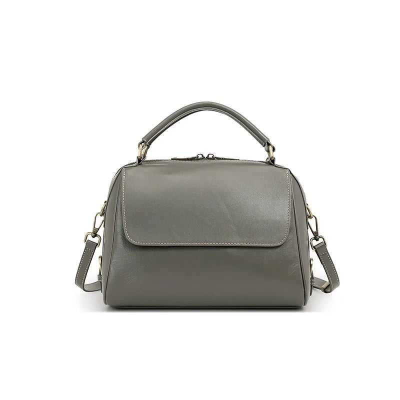 Zency Genuine Leather Women's Handbag Casual Work Tote Bag Luxury Brand Boston Crossbody Satchel For Fashion Girls Sac 2025
