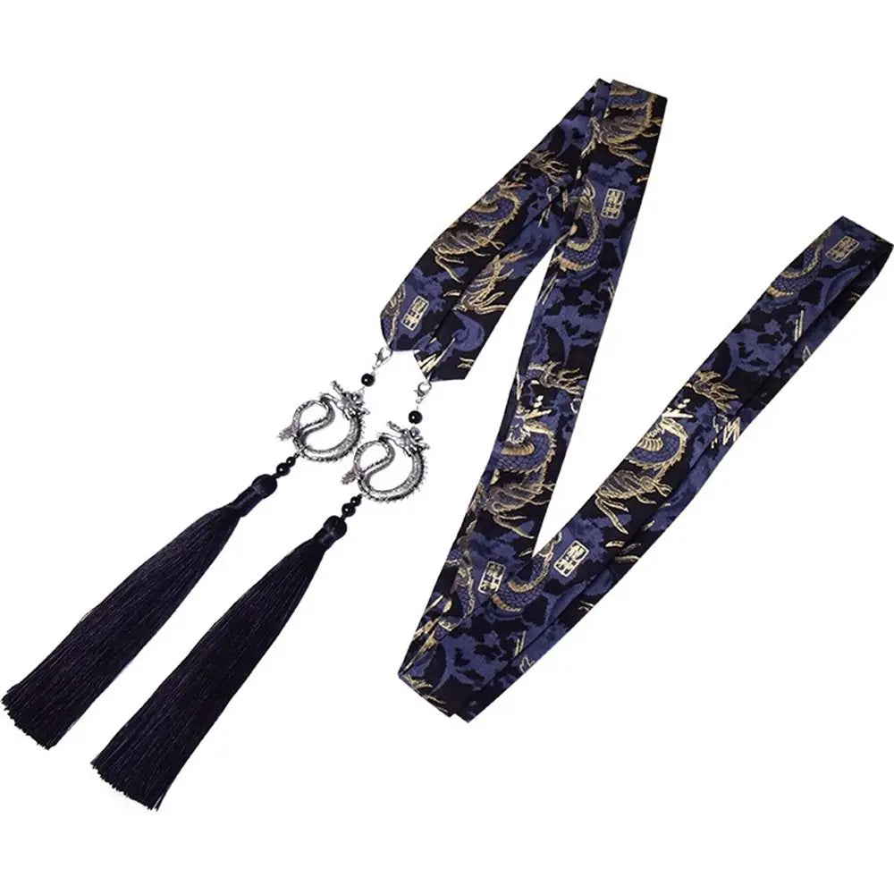 Ribbon Cloth Crane Fringed Hair Rope Ancient Style Hair Band Ancient Headband Hanfu Hair Accessories Chinese Style Headwear