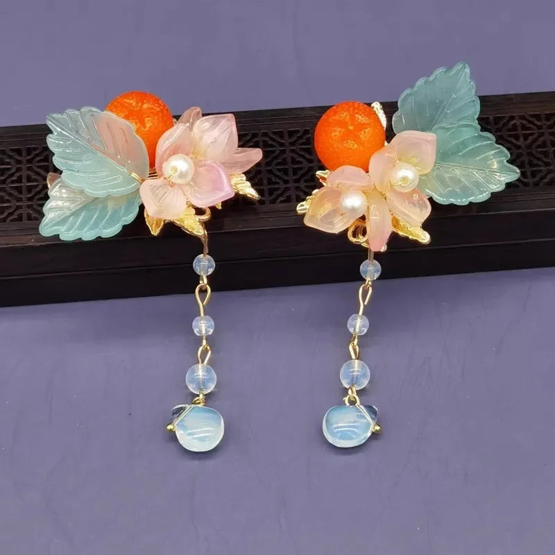 Children's Headwear Ancient Style Girl Hanfu Hair Bundle Wig Accessories Princess Dress Up Gift