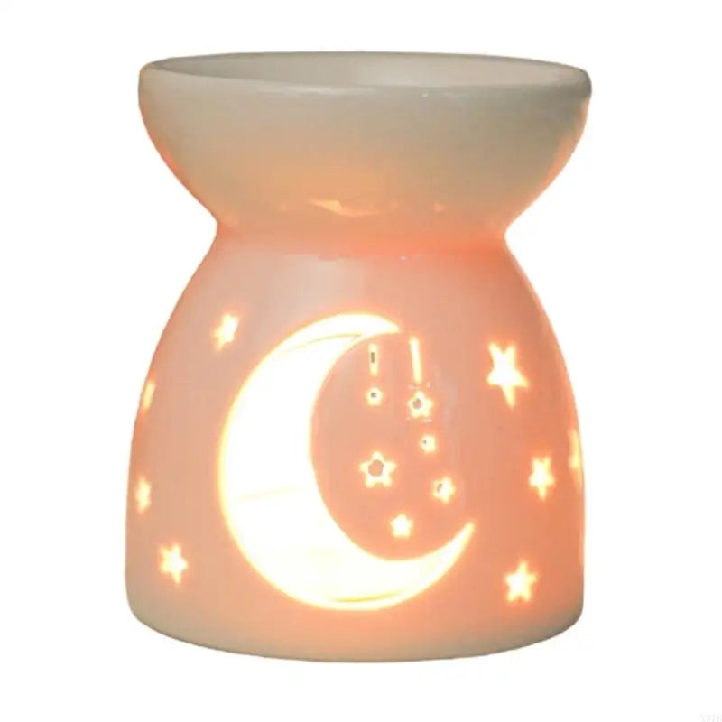 Romantics White Hollowed Ceramics Tealight Holders Essential Oil Diffuser