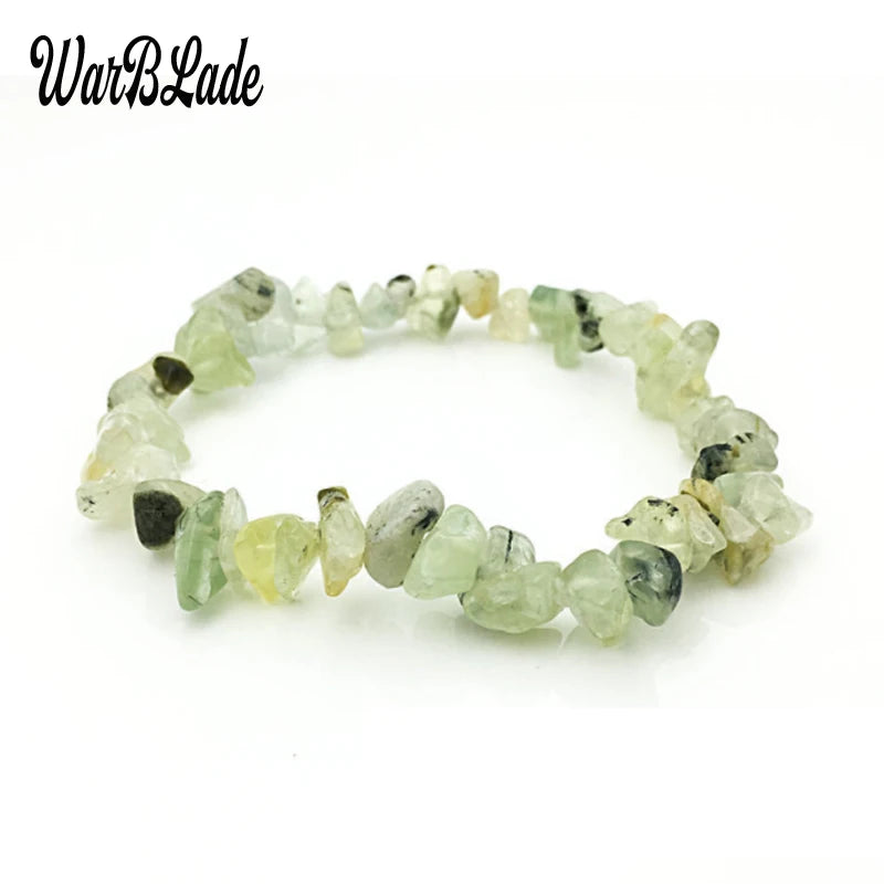 New Women Bracelets Bangles Natural Gem Stone Bracelet Irregular Stretch Chip Beads Nuggets Bracelets Bangles Crystal Wristband