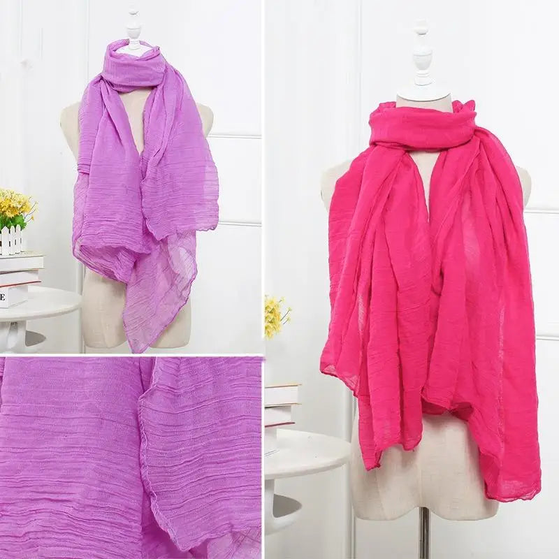 Fashion Soft Cotton Linen Scarf Shawl Women Muslim Hijab Scarf Long Headscarf  Wrap Scarves Elegant Headwear Beach Stoles Scarf