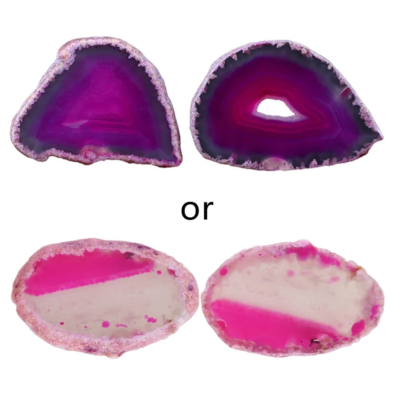 Natural Agate Geode Polished Irregular Crystal Slice Stone DIY Pendant Mineral Home Decoration Drop Ship