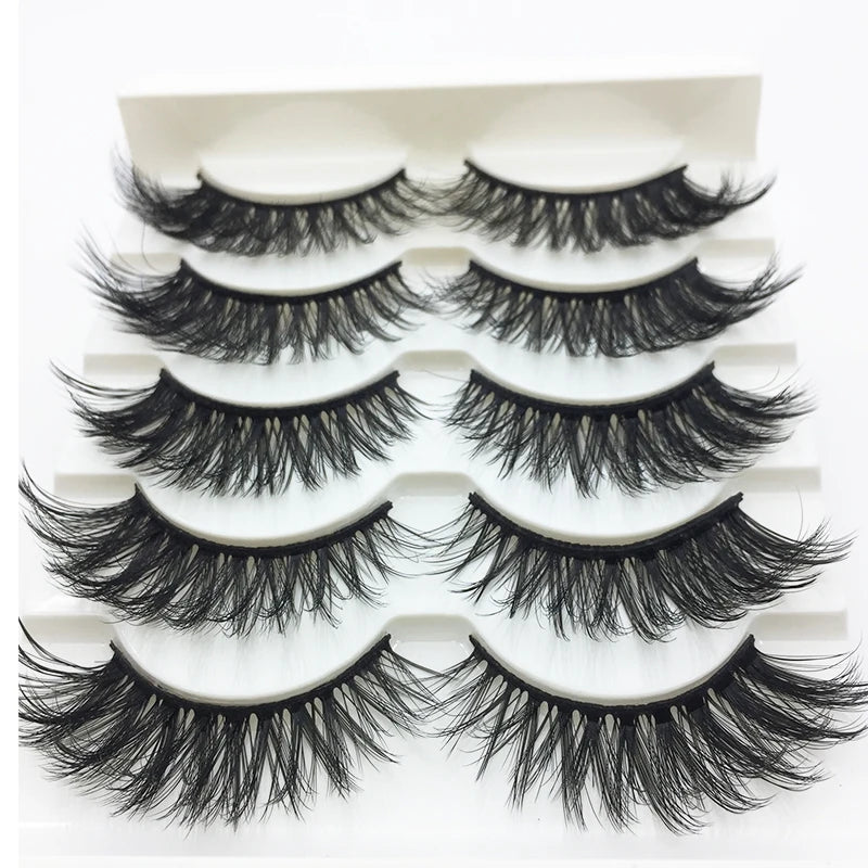 10/2 Pairs Mink Eyelashes Natural 3D Lashes Faux Cils Makeup Dramatic False Eyelashes Wholesale Eyelash Extension Makeup Tools