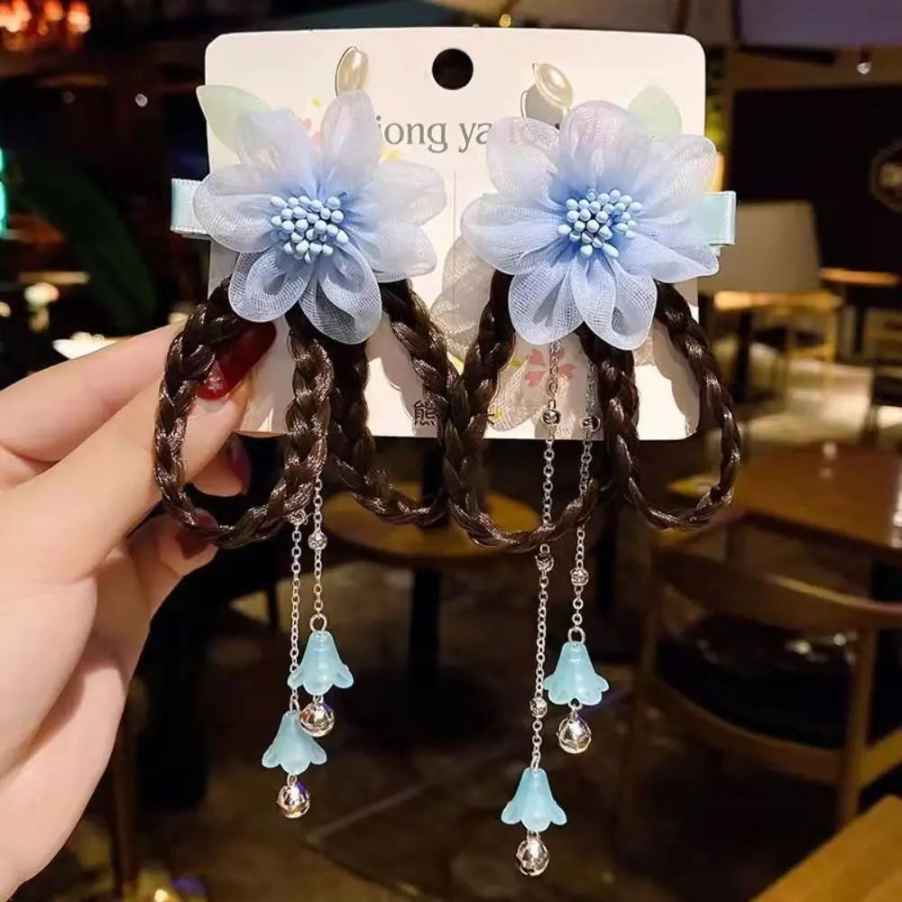 Duckbill Clip Bowknot  Hair Clip Wig Braid Head Wear Ancient Style  Hairpin Children Hair Clip Women Hair Accessories