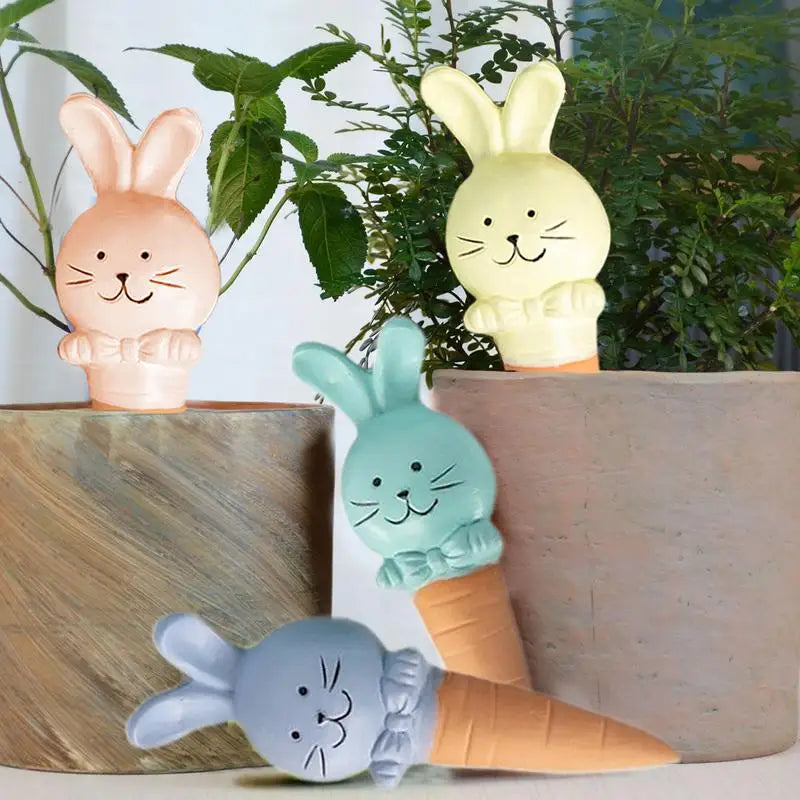 Terracotta Watering Spikes Bunny Shaped Plant Globes For Watering Drip Irrigation Plant Waterer Devices Terracotta Watering