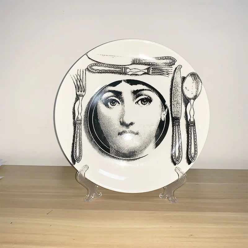Artistic Ceramic Dinner Plates, Luxury Tableware with Unique Patterns, Perfect for Home Dining & Special Occasions