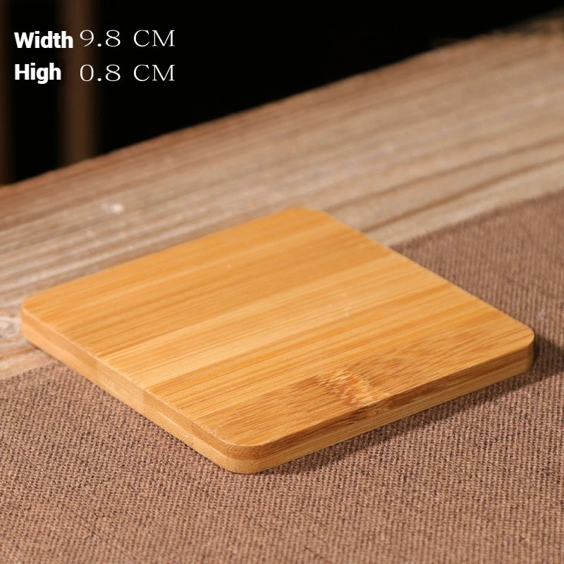 30 Style Round Square Flower Pots Planter Bamboo Tray Wood Holder Home Decor Gardening Supply Anti-Fade Simple Elegant Design