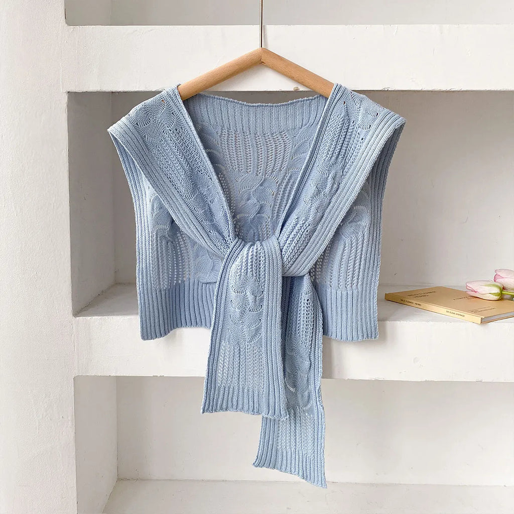 New Fashion Versatile Knitted Shawl Scarf Women High-end Capes With Shirts Fashion Thin Neck Protectors For Spring and Autumn