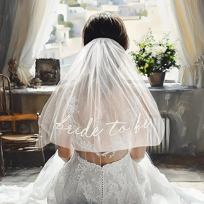 bride to be veil Embroidered Bridal Shower Engagement Party Bride To Be Headband Hen party gift Bride wedding party