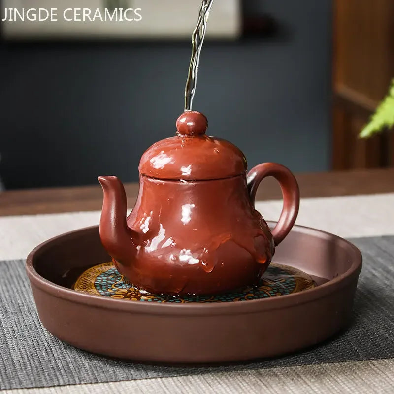 120ml Handmade Antique Purple Clay Teapot Yixing Zhu Mud Filter Beauty Kettle Chinese Tea Ceremony Customized Tea Pot