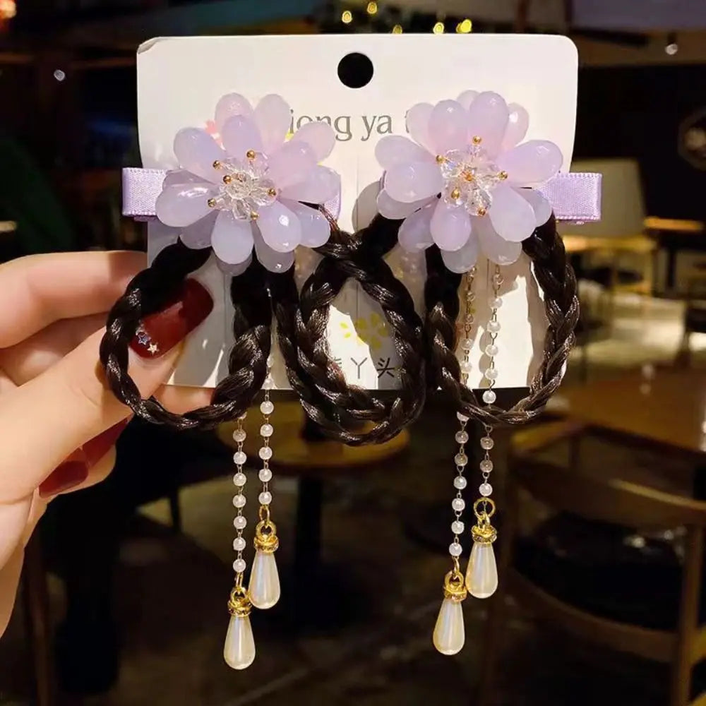 Duckbill Clip Bowknot  Hair Clip Wig Braid Head Wear Ancient Style  Hairpin Children Hair Clip Women Hair Accessories