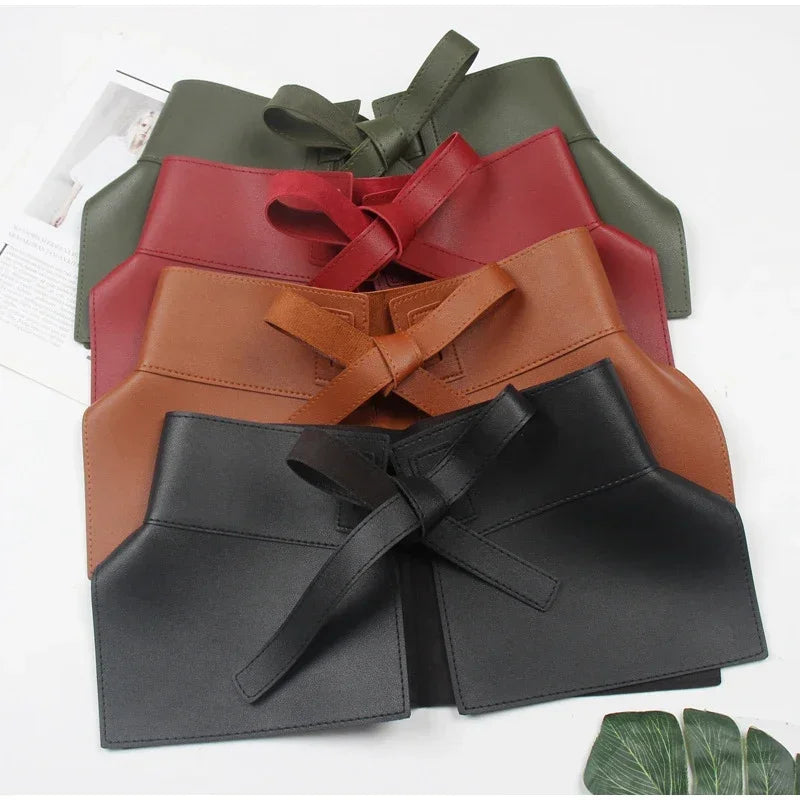 Knot Ultra Wide Girdle Waistband Women Lace Skirt Fashionable Decoration Tie Up Waist Closure Dress Versatile Accessories