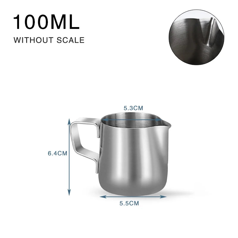 Coffee Milk Frothing Pitcher Stainless Steel Espresso Steaming Barista Latte Frother Cup Cappuccino Milk Jug Cream Froth Pitcher