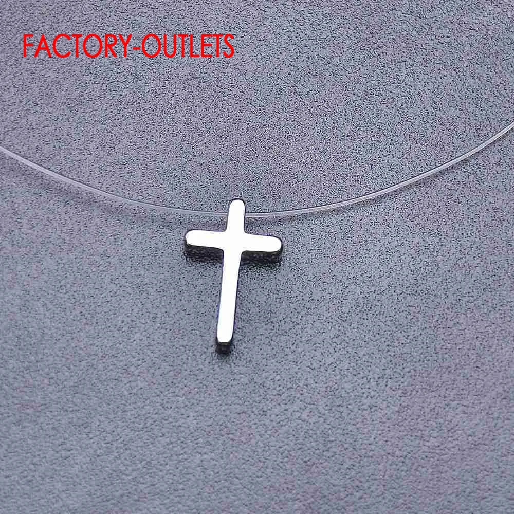 Big Sale 925 Sterling Silver Chokers Necklace Cubic Zircon Pearl CZ Round Heart Cross Moon Square Transparent Fish Line Jewelry