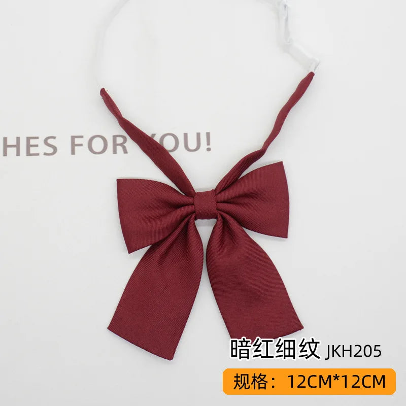 Trendy JK Ties Bowtie Women College Student Collar Neckwear Daily Shirt Accessories Cotton Plaid Bowknot Lolita Girls Lazy-tie