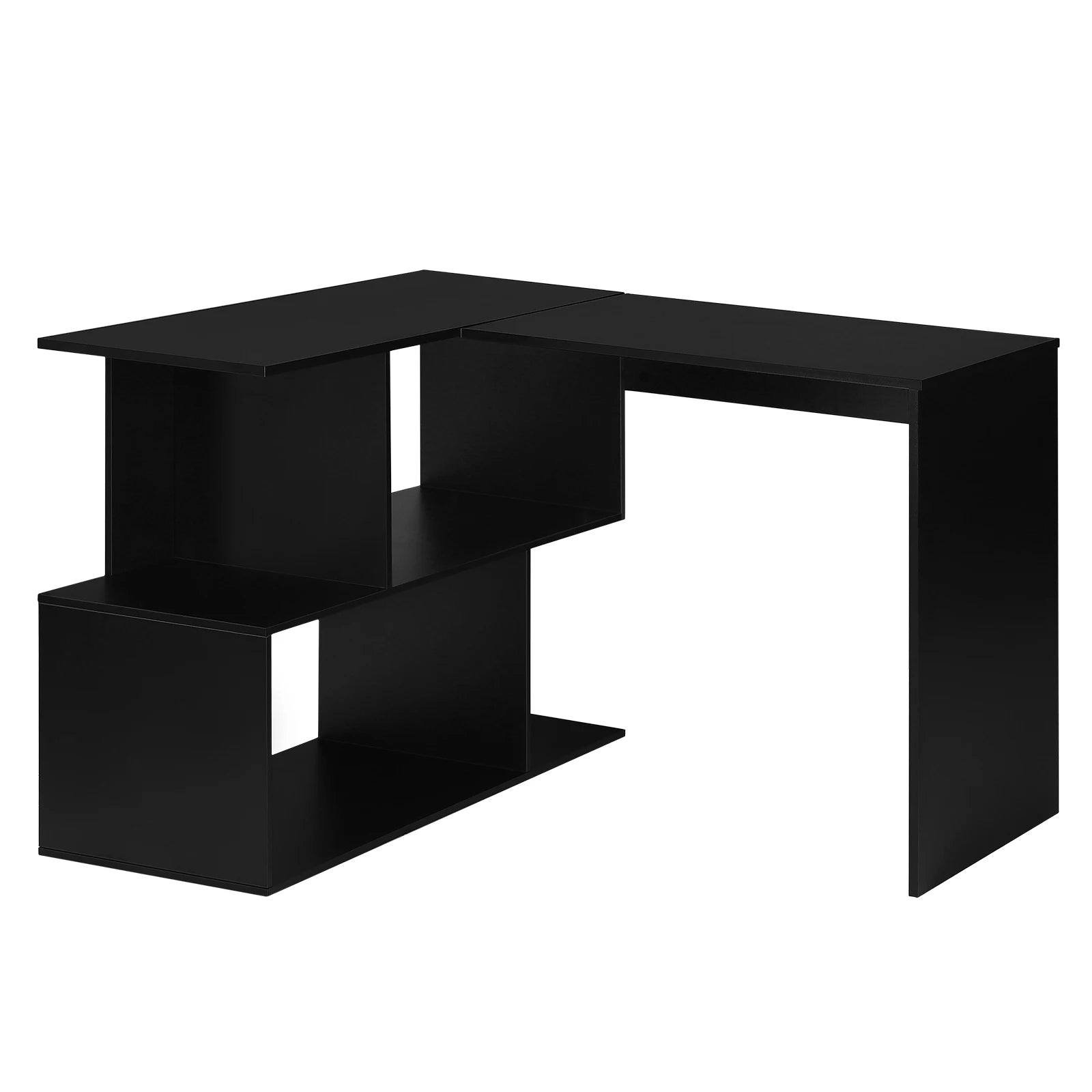 WOLTU Work PC Computer Table Chipboard Desk with Shelves for Study Student Writing Table  Office Work Home Furniture