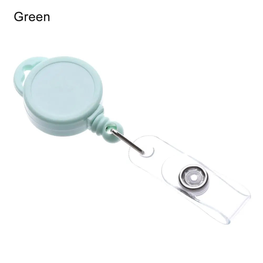 Retractable Key Ring ID Name Card Anti-Lost Clip Durable Lanyards Clip Staff Card Badge Holder Accessories Office Supplies